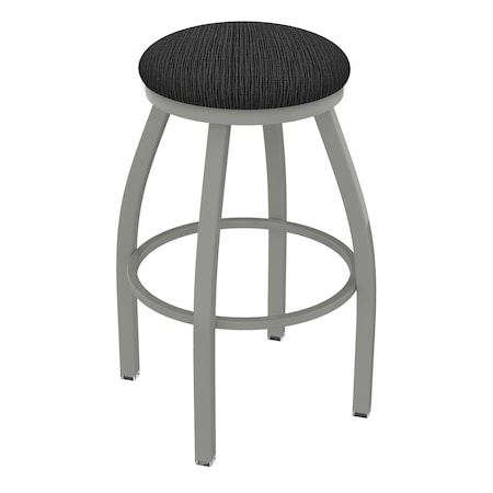 36 Swivel X-Tall Bar Stool,Nickel Finish,Graph Coal Seat